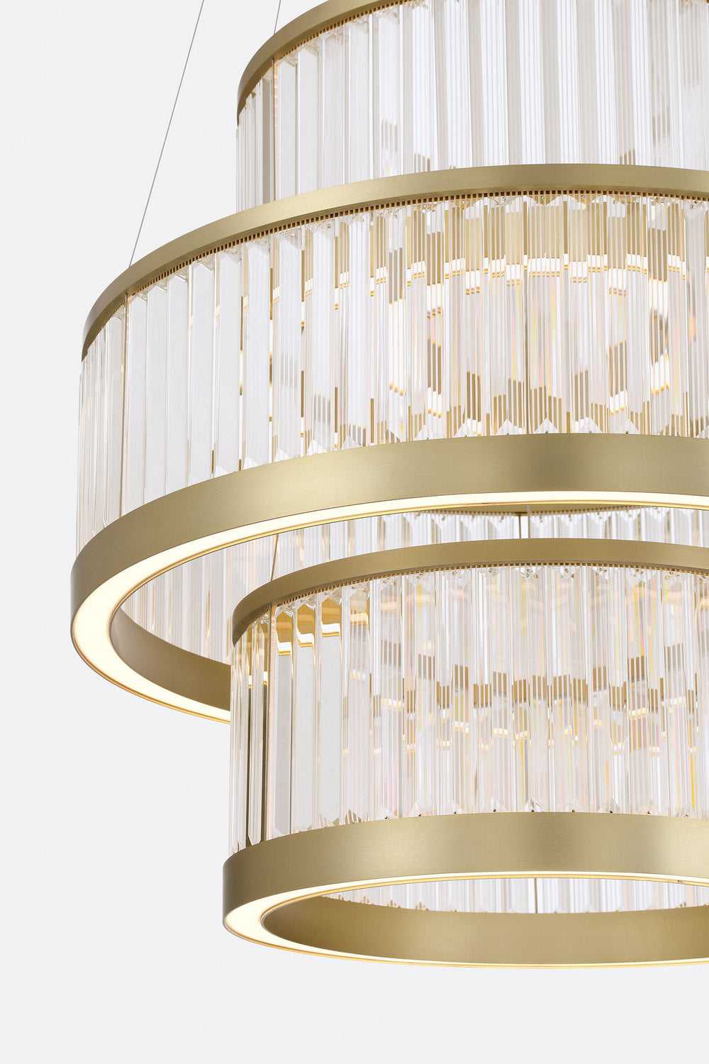Empra LED Chandelier in Gold Eurofase Canada