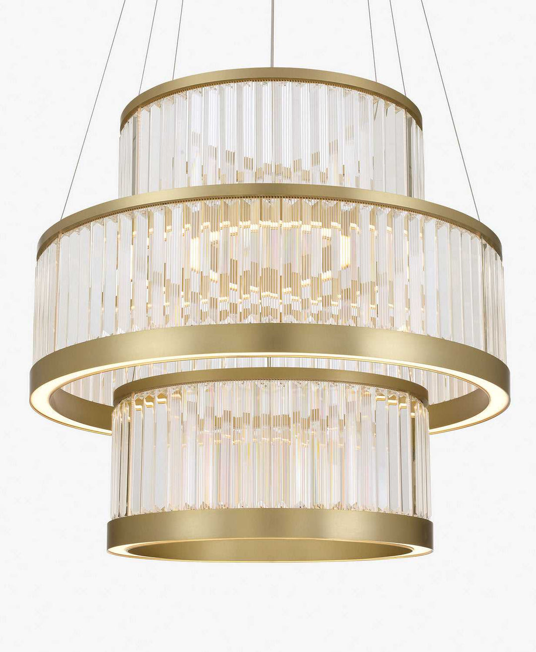 Empra LED Chandelier in Gold Eurofase Canada