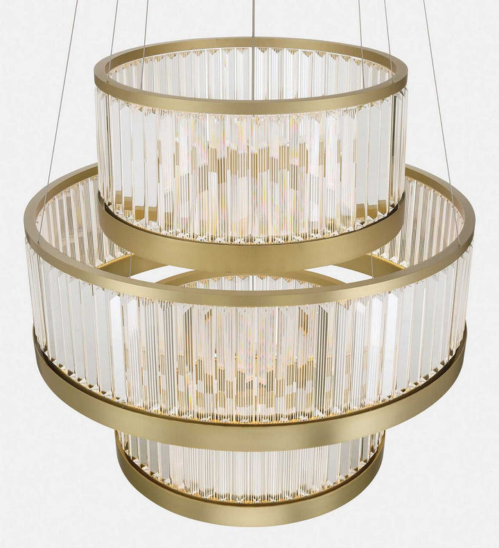 Empra LED Chandelier in Gold Eurofase Canada