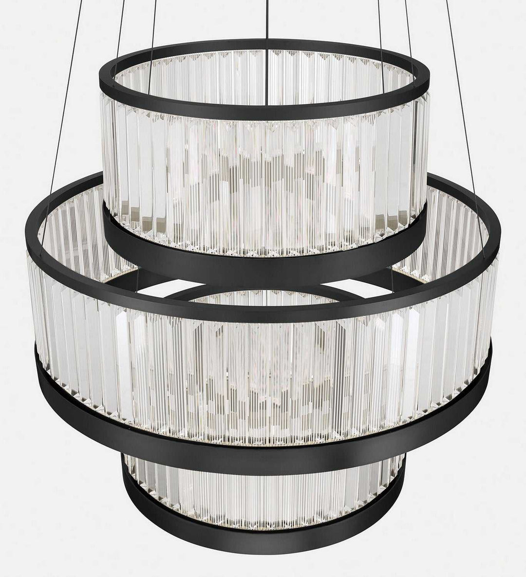 Empra LED Chandelier in Matte Black Eurofase Canada