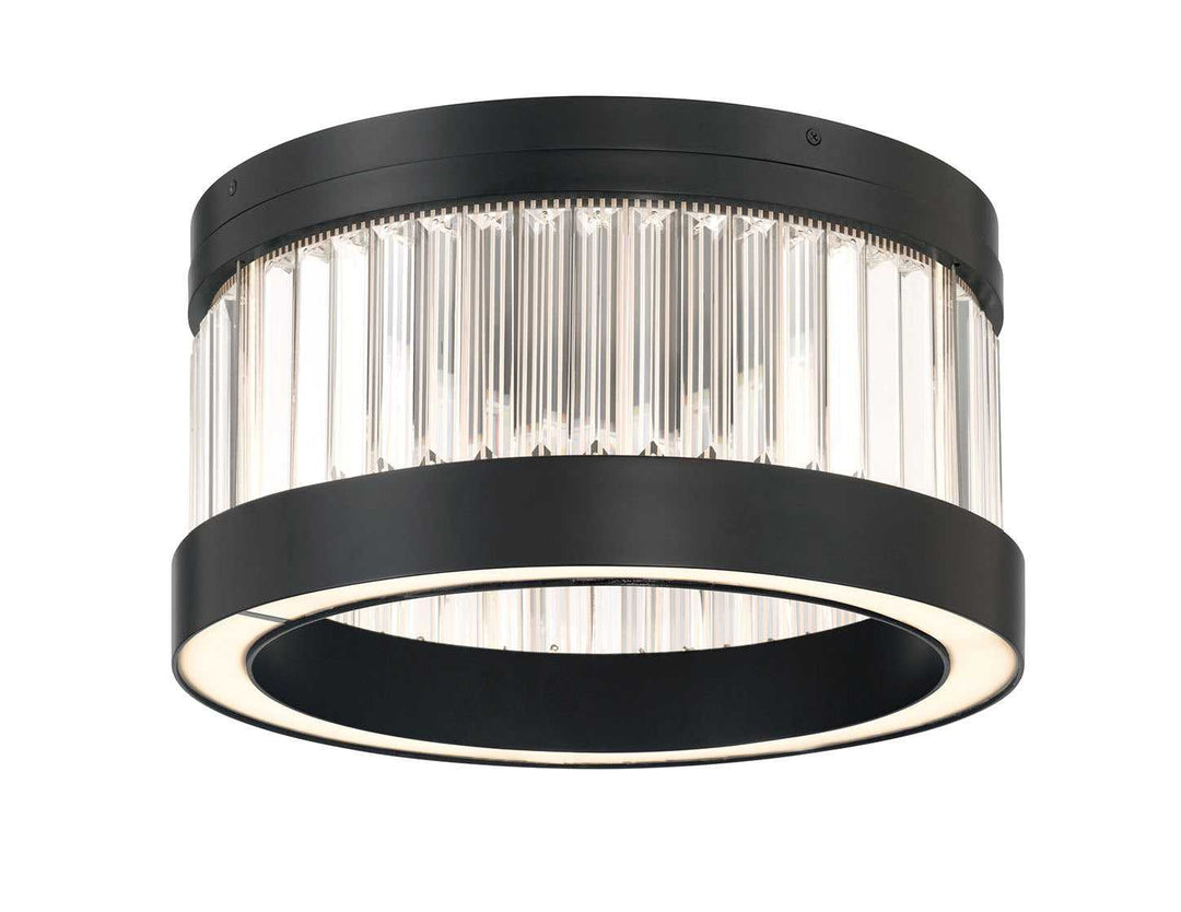 Empra LED Flush Mount in Matte Black Eurofase Canada