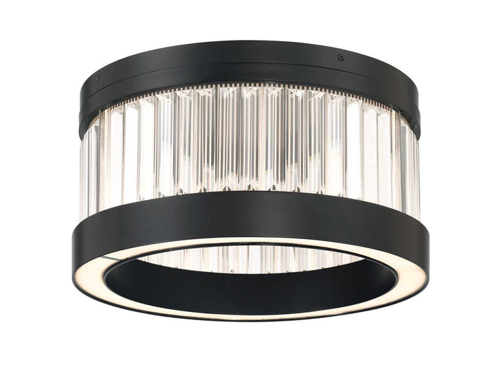 Empra LED Flush Mount in Matte Black Eurofase Canada