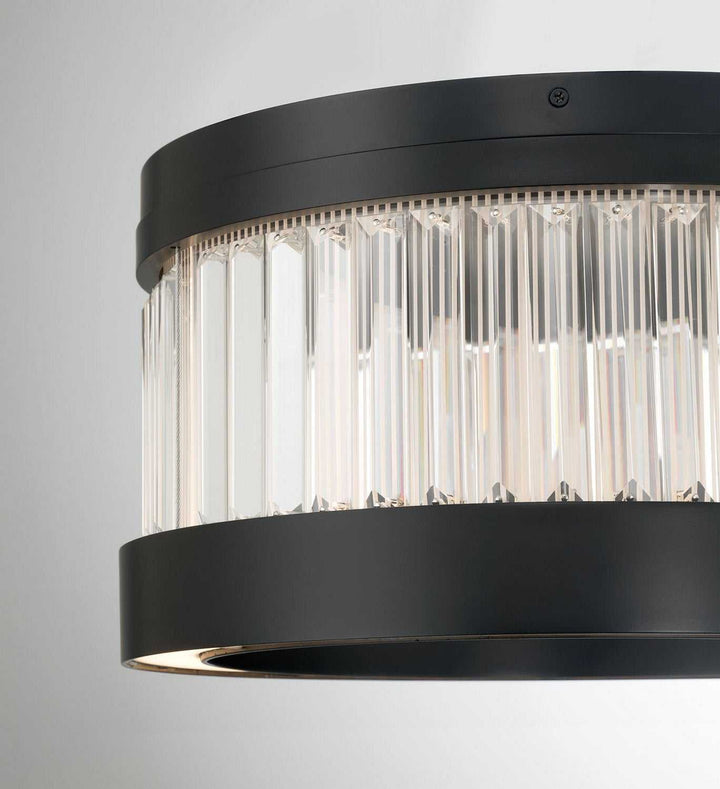 Empra LED Flush Mount in Matte Black Eurofase Canada