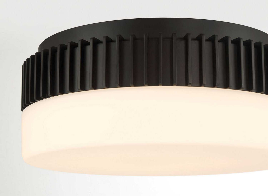 Purgos LED Flush Mount in Matte Black Eurofase Canada