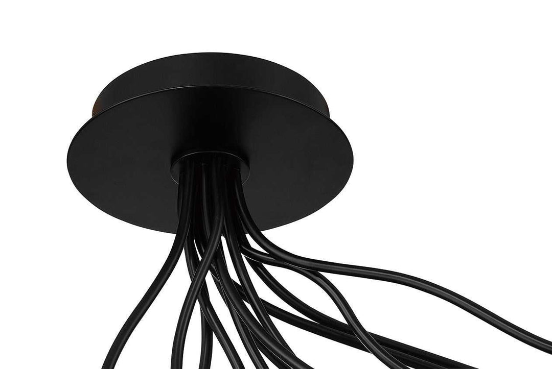 Athena LED Semi-Flush Mount in Matte Black Eurofase Canada