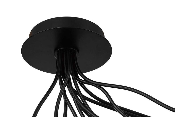 Athena LED Semi-Flush Mount in Matte Black Eurofase Canada