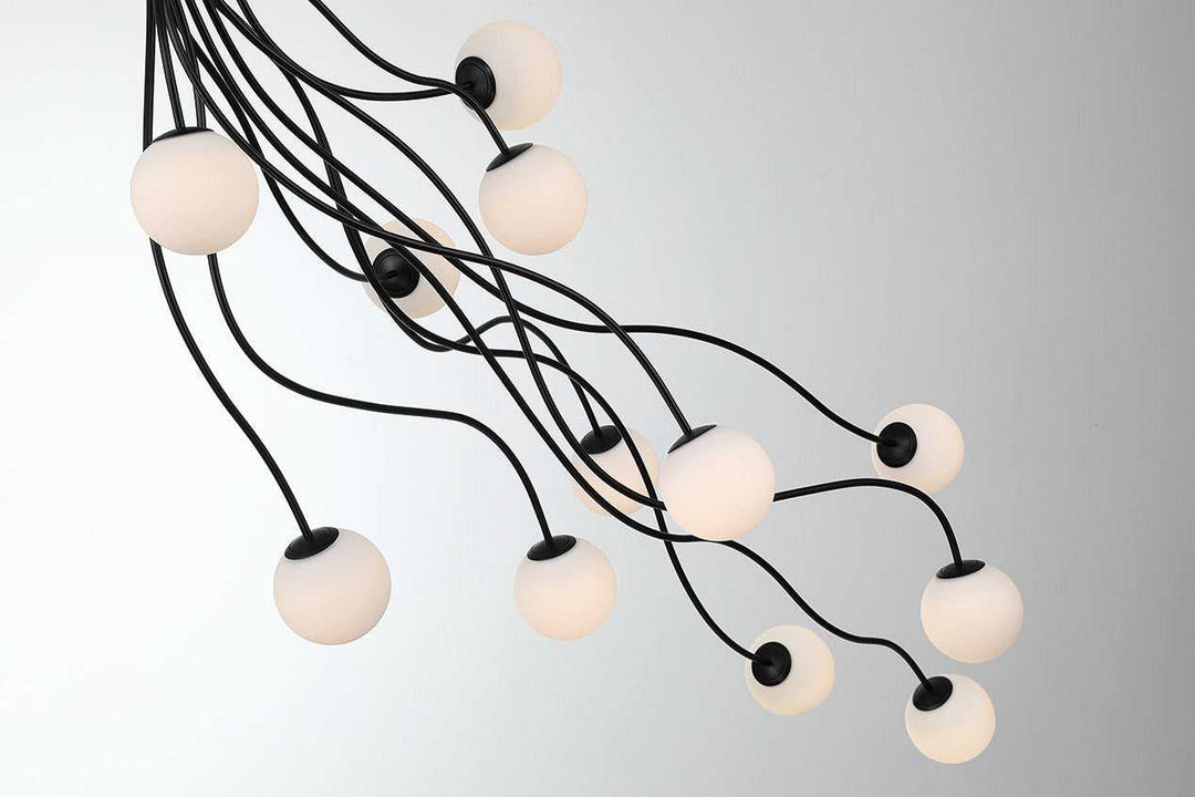 Athena LED Semi-Flush Mount in Matte Black Eurofase Canada
