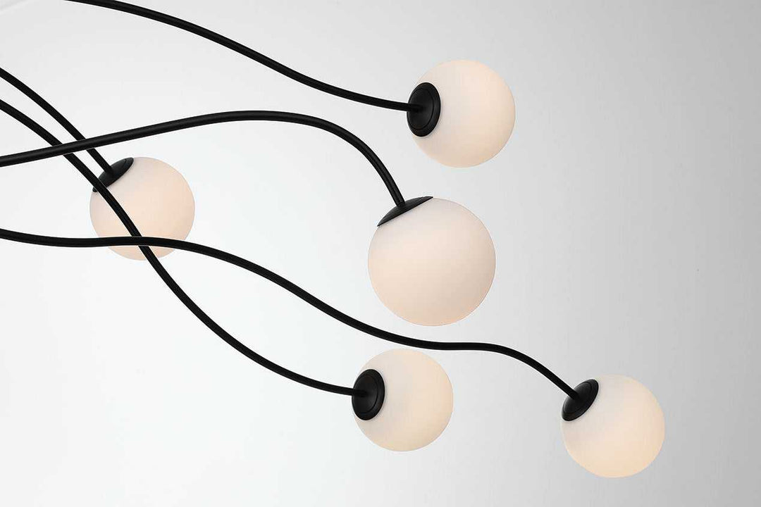 Athena LED Semi-Flush Mount in Matte Black Eurofase Canada