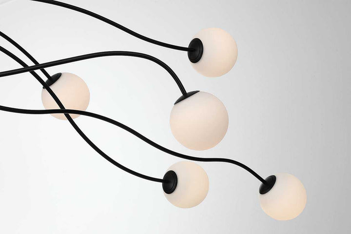 Athena LED Semi-Flush Mount in Matte Black Eurofase Canada