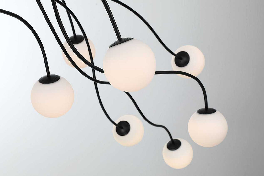 Athena LED Semi-Flush Mount in Matte Black Eurofase Canada
