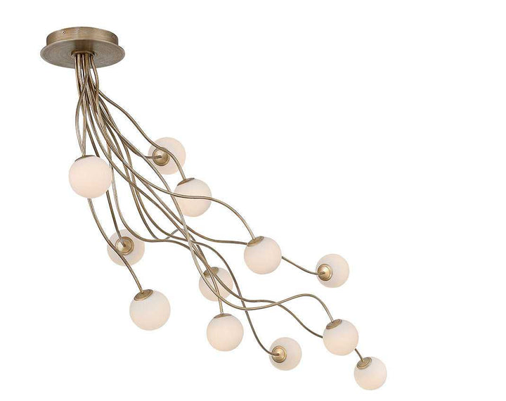 Athena LED Semi-Flush Mount in Antique Gold Eurofase Canada