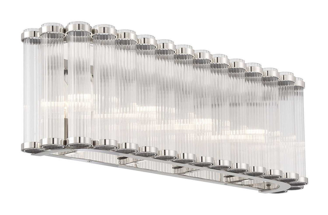 Glasbury Four Light Vanity in Polished Nickel Eurofase Canada