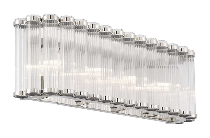 Glasbury Four Light Vanity in Polished Nickel Eurofase Canada