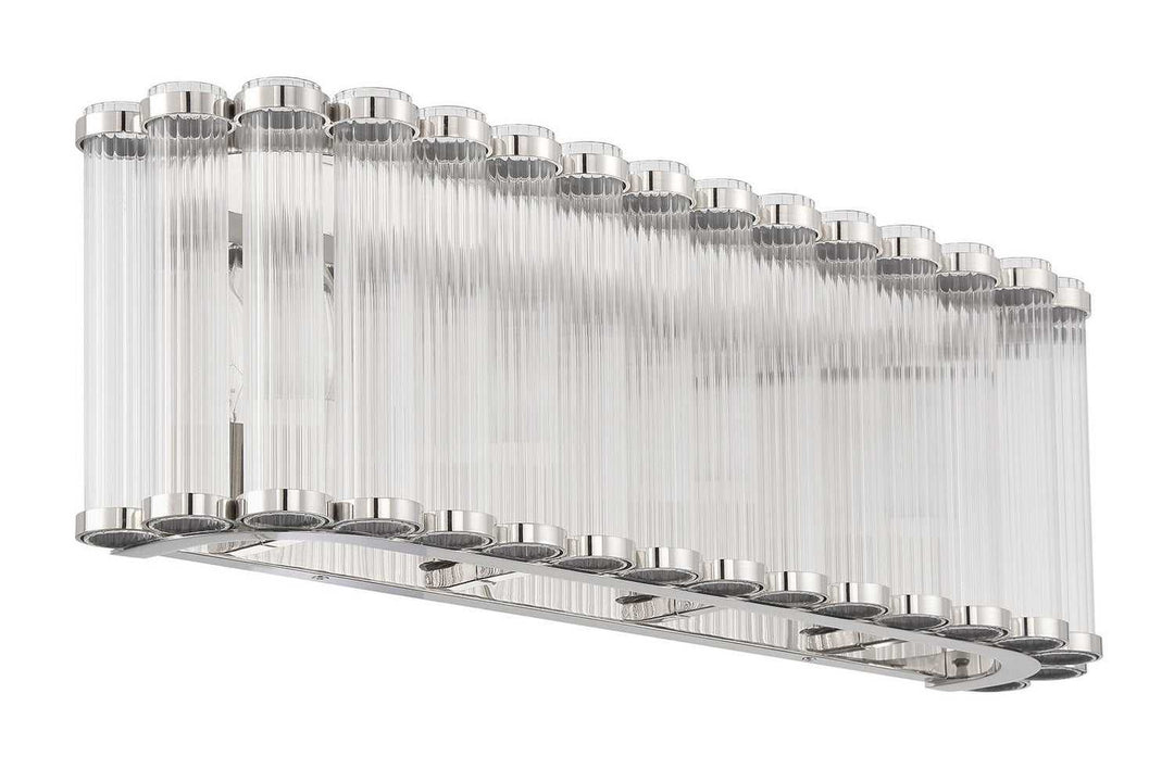 Glasbury Four Light Vanity in Polished Nickel Eurofase Canada