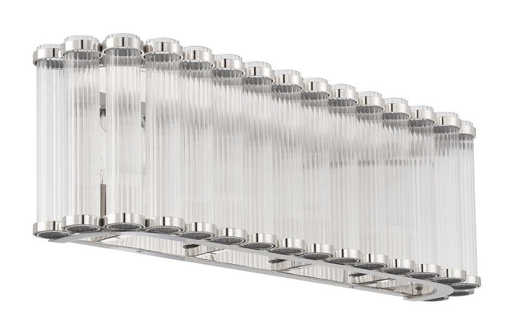 Glasbury Four Light Vanity in Polished Nickel Eurofase Canada