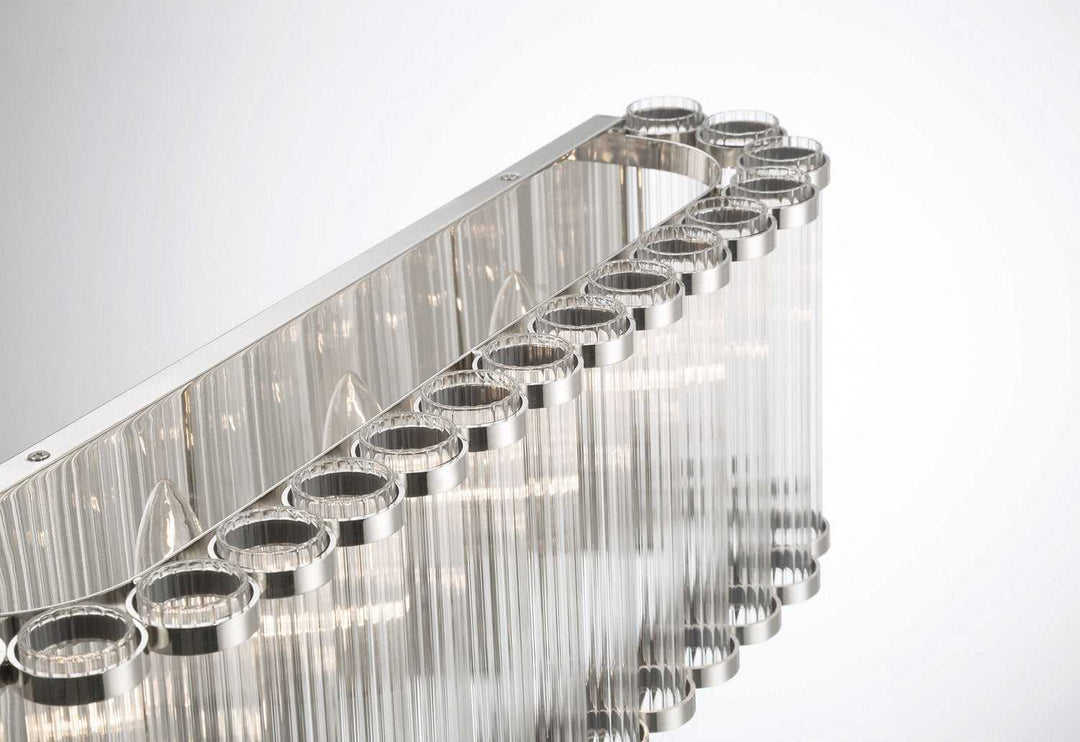 Glasbury Four Light Vanity in Polished Nickel Eurofase Canada