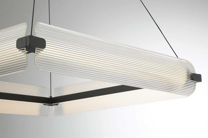 Neoness LED Chandelier in Matte Black Eurofase Canada