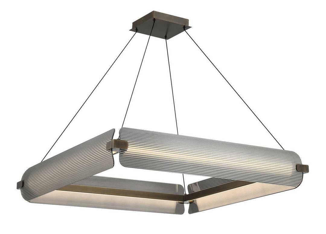 Neoness LED Chandelier in Weathered Brass Eurofase Canada