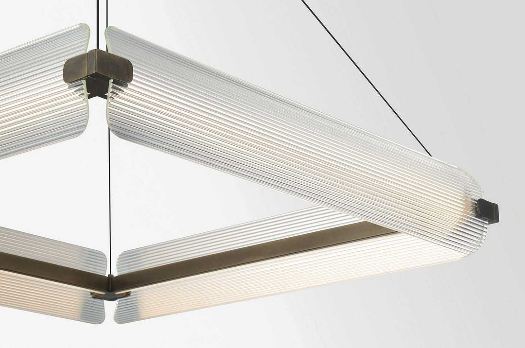 Neoness LED Chandelier in Weathered Brass Eurofase Canada