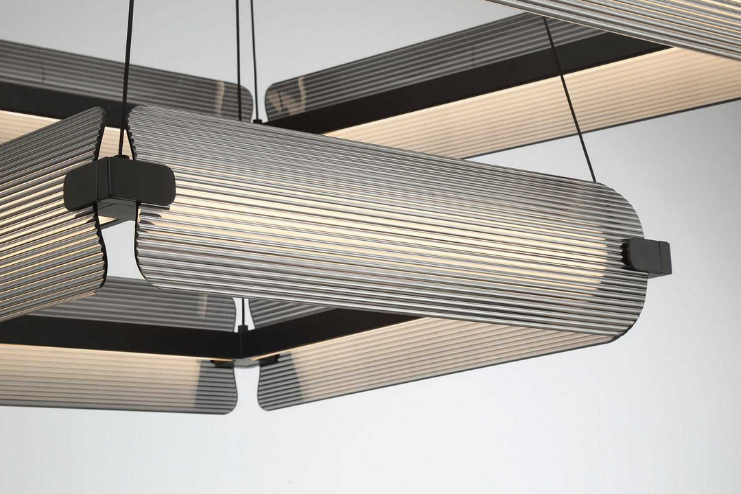 Neoness LED Chandelier in Matte Black Eurofase Canada