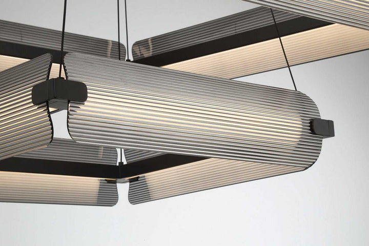 Neoness LED Chandelier in Matte Black Eurofase Canada