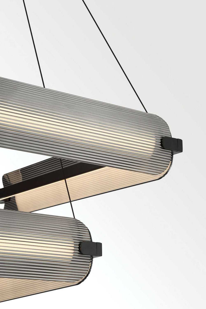 Neoness LED Chandelier in Matte Black Eurofase Canada