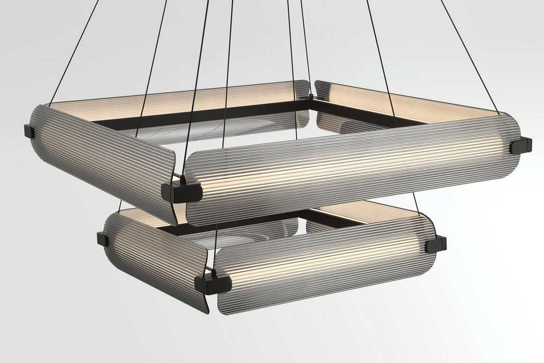 Neoness LED Chandelier in Matte Black Eurofase Canada