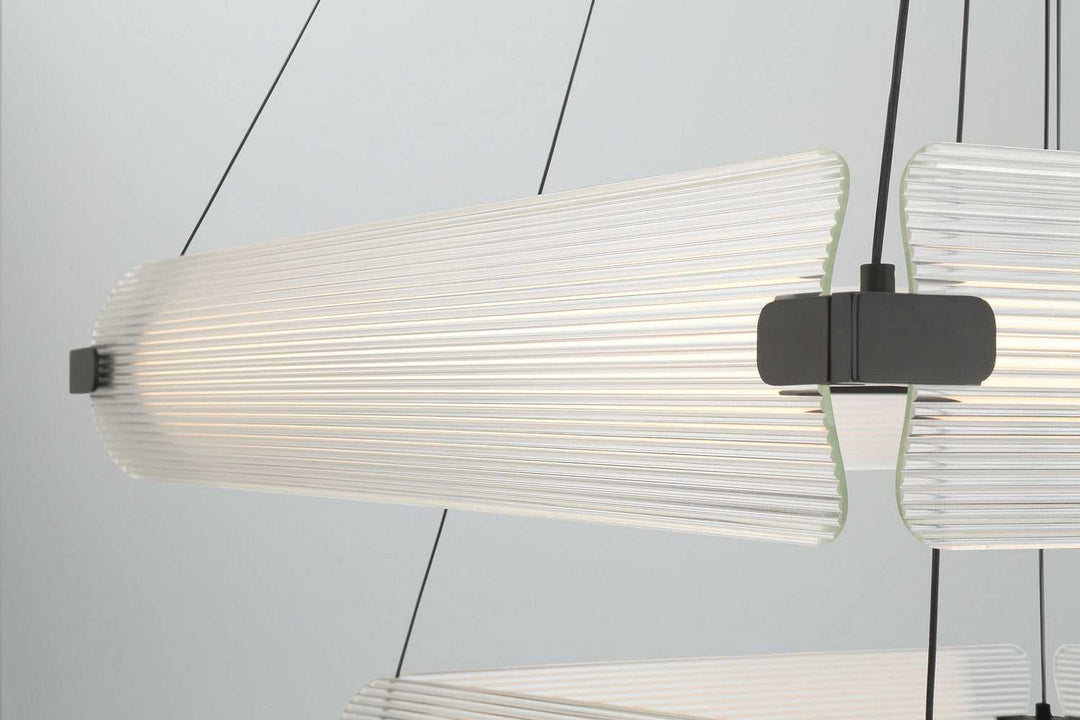 Neoness LED Chandelier in Matte Black Eurofase Canada