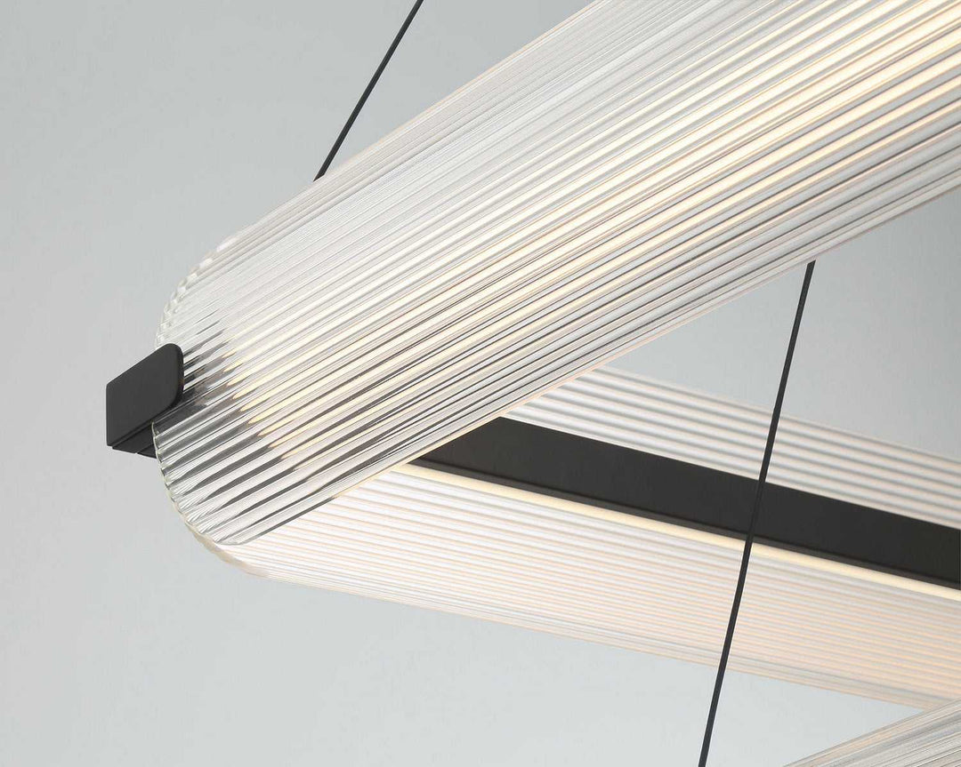 Neoness LED Chandelier in Matte Black Eurofase Canada