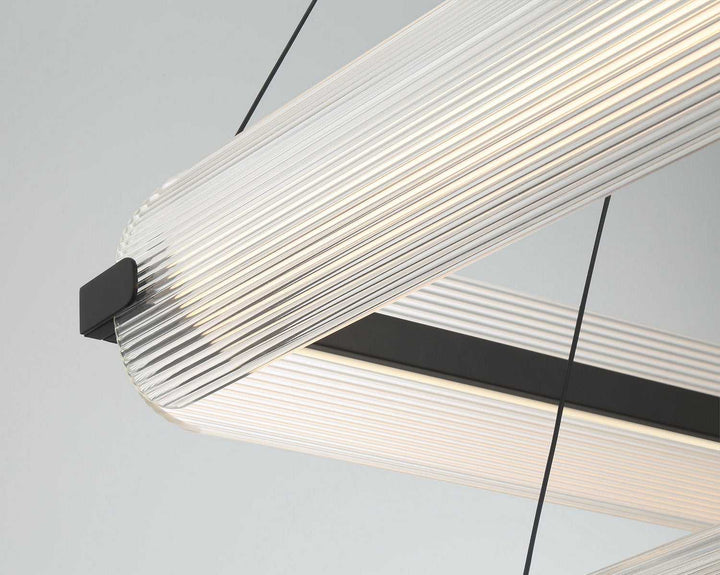 Neoness LED Chandelier in Matte Black Eurofase Canada