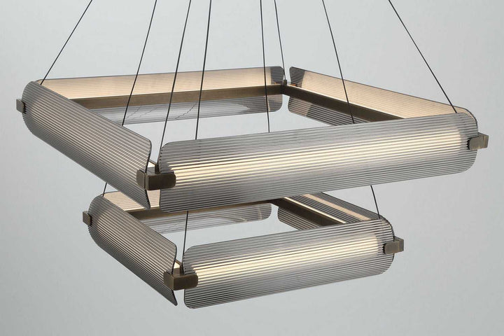 Neoness LED Chandelier in Weathered Brass Eurofase Canada