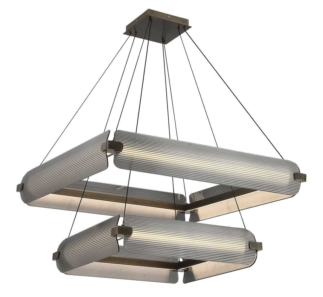 Neoness LED Chandelier in Weathered Brass Eurofase Canada