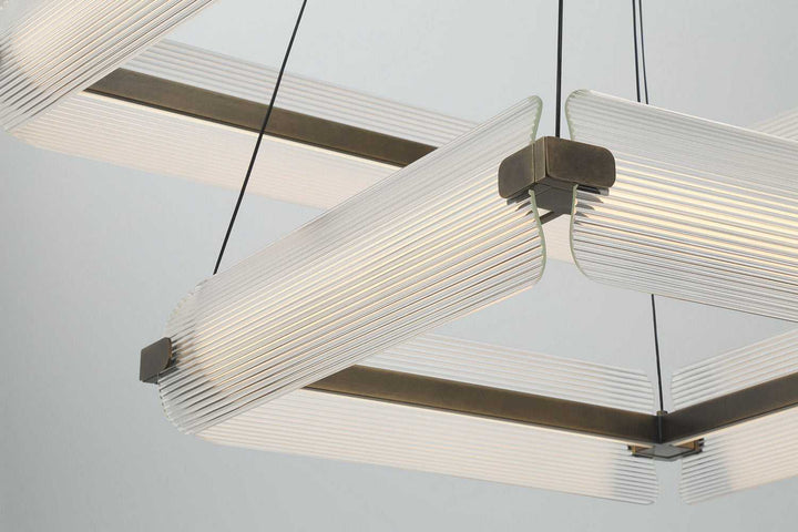 Neoness LED Chandelier in Weathered Brass Eurofase Canada