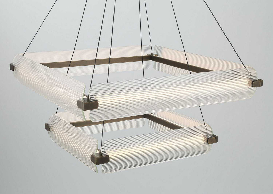 Neoness LED Chandelier in Weathered Brass Eurofase Canada