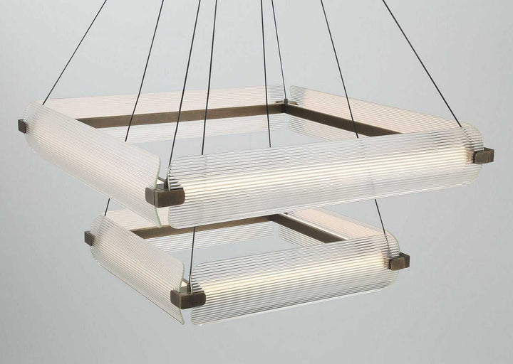 Neoness LED Chandelier in Weathered Brass Eurofase Canada