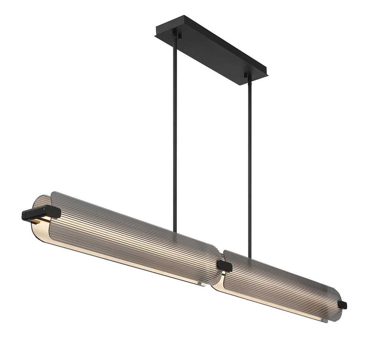 Neoness LED Linear Chandelier in Matte Black Eurofase Canada