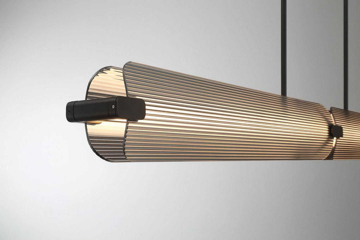 Neoness LED Linear Chandelier in Matte Black Eurofase Canada