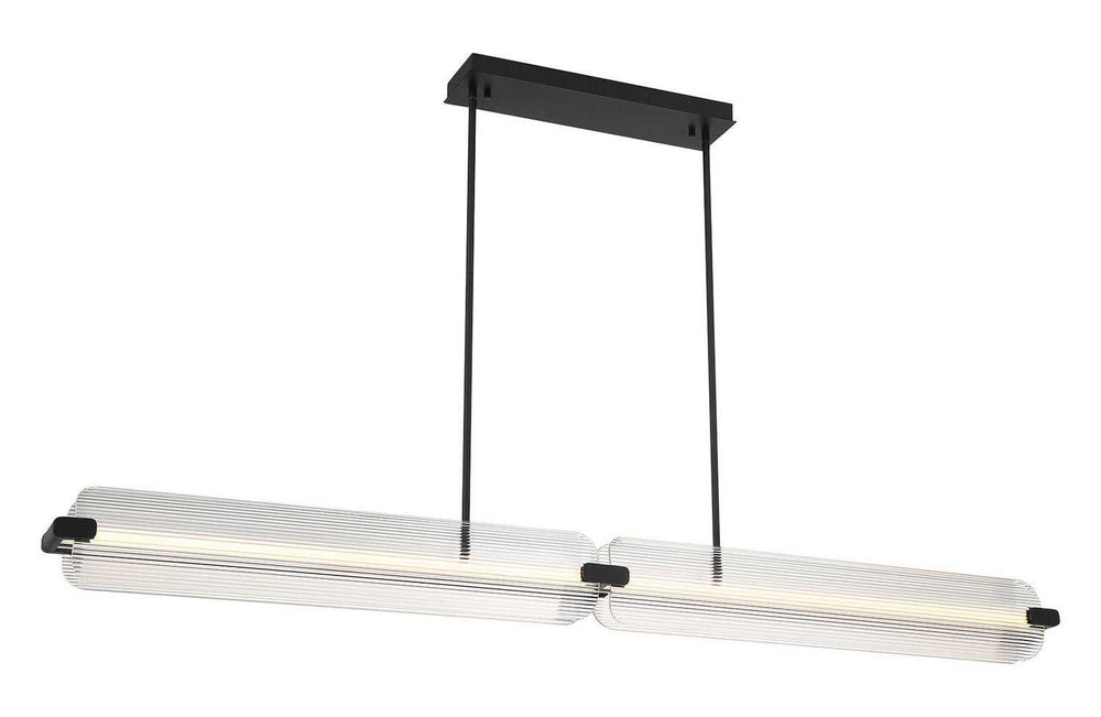 Neoness LED Linear Chandelier in Matte Black Eurofase Canada