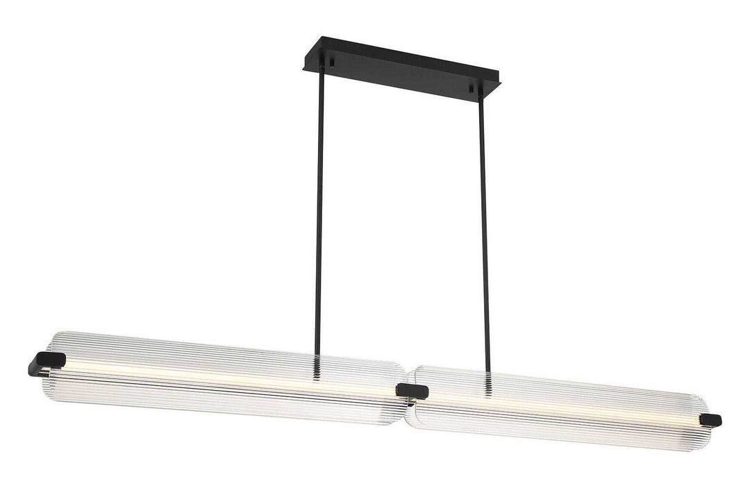 Neoness LED Linear Chandelier in Matte Black Eurofase Canada