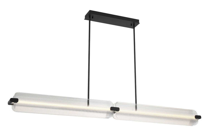 Neoness LED Linear Chandelier in Matte Black Eurofase Canada