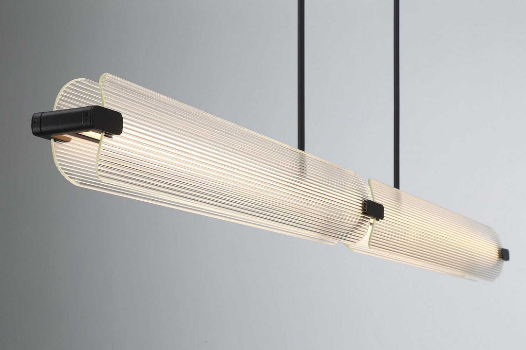 Neoness LED Linear Chandelier in Matte Black Eurofase Canada