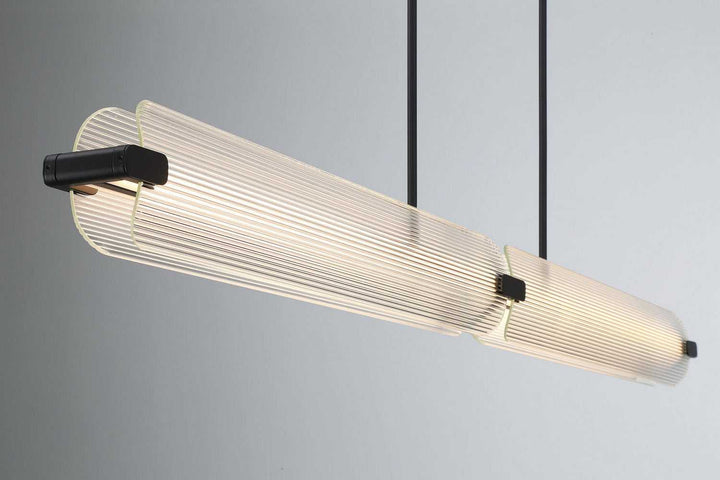 Neoness LED Linear Chandelier in Matte Black Eurofase Canada