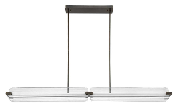 Neoness LED Linear Chandelier in Weathered Brass Eurofase Canada