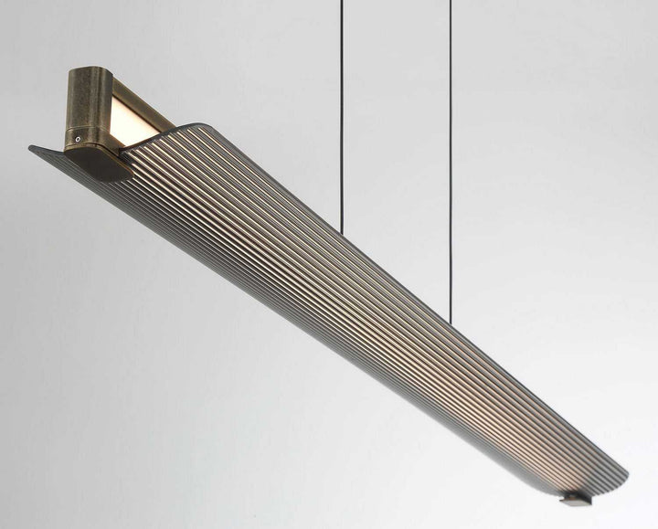 Neoness LED Linear Chandelier in Weathered Brass Eurofase Canada