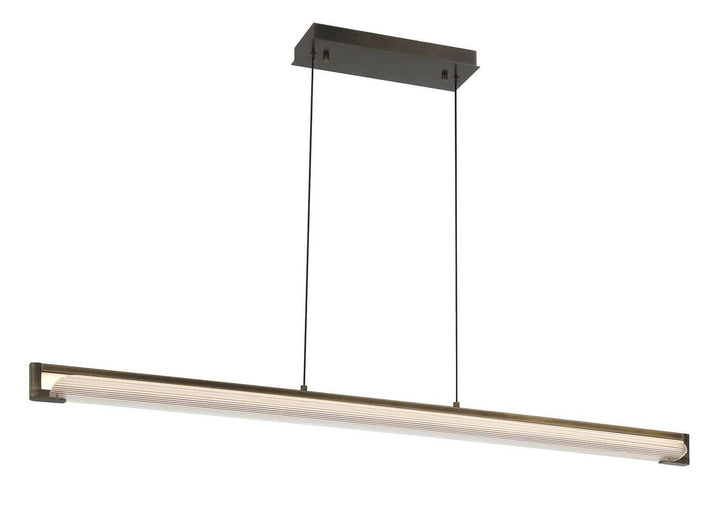 Neoness LED Linear Chandelier in Weathered Brass Eurofase Canada