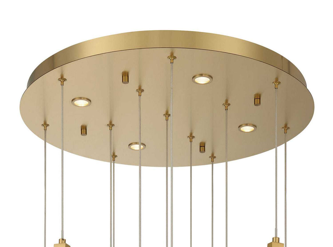 Jateo LED Chandelier in Gold Eurofase Canada