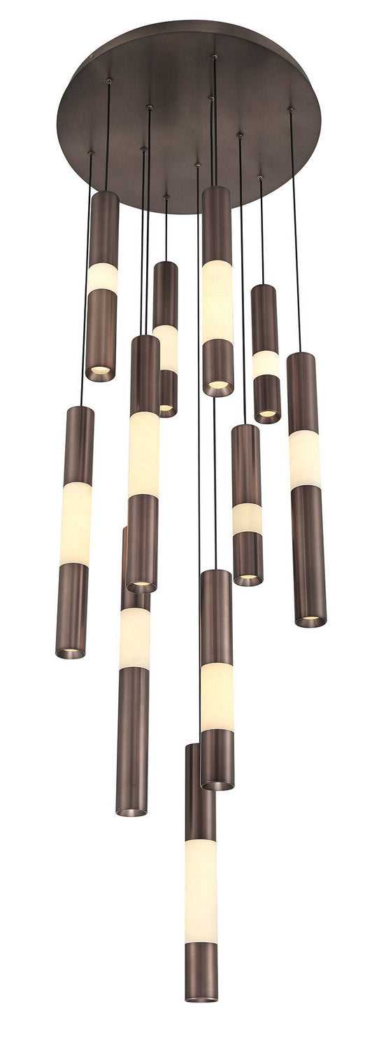 Ronda LED Chandelier in Harlow Bronze Eurofase Canada