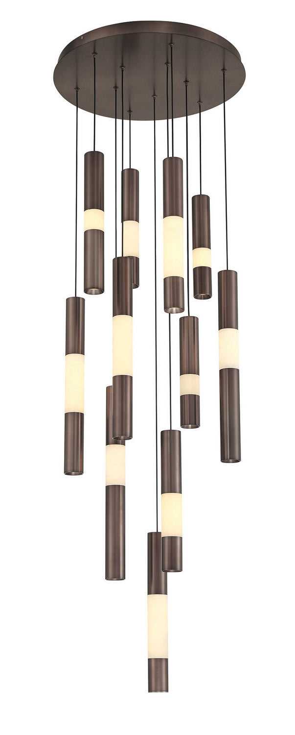 Ronda LED Chandelier in Harlow Bronze Eurofase Canada