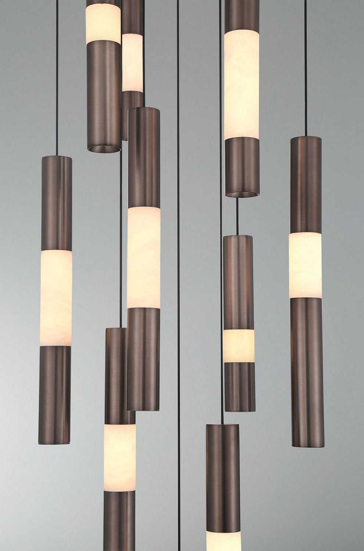 Ronda LED Chandelier in Harlow Bronze Eurofase Canada