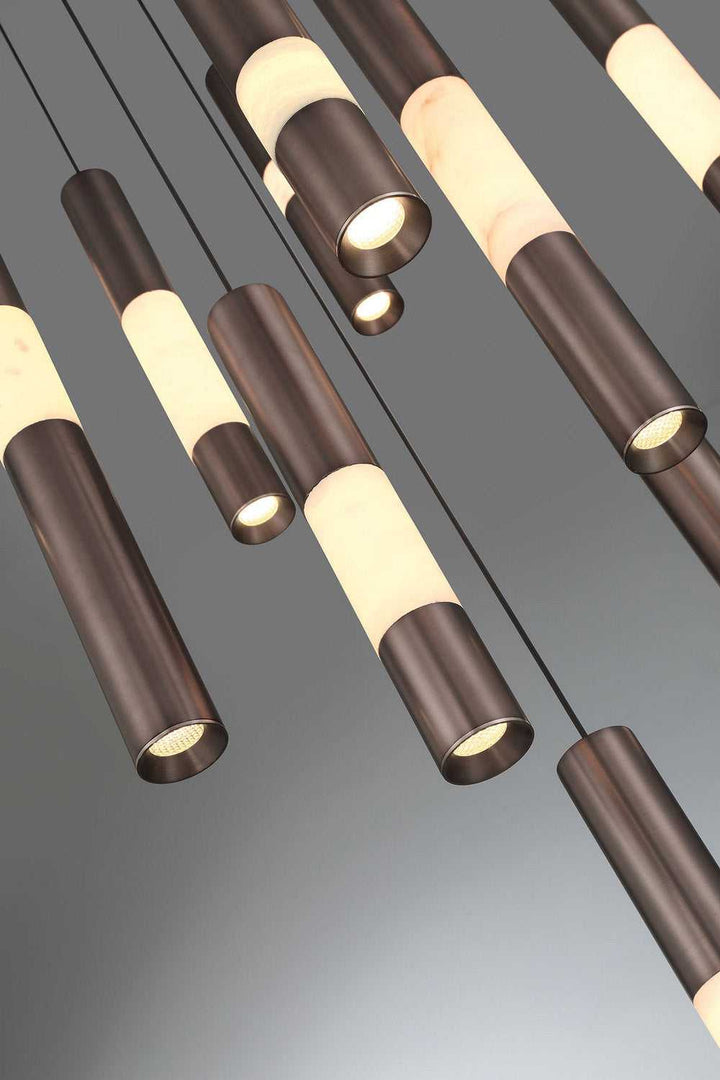 Ronda LED Chandelier in Harlow Bronze Eurofase Canada